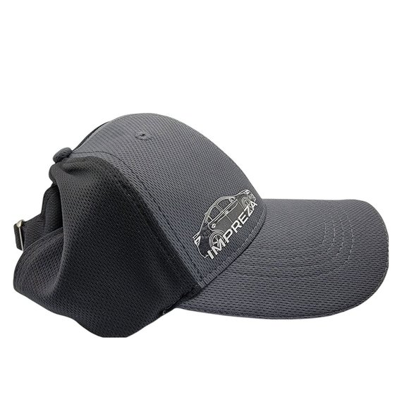 Subaru Impreza Hat Ball Cap Grey Black Car Graphic Adjustable Back - Picture 4 of 10